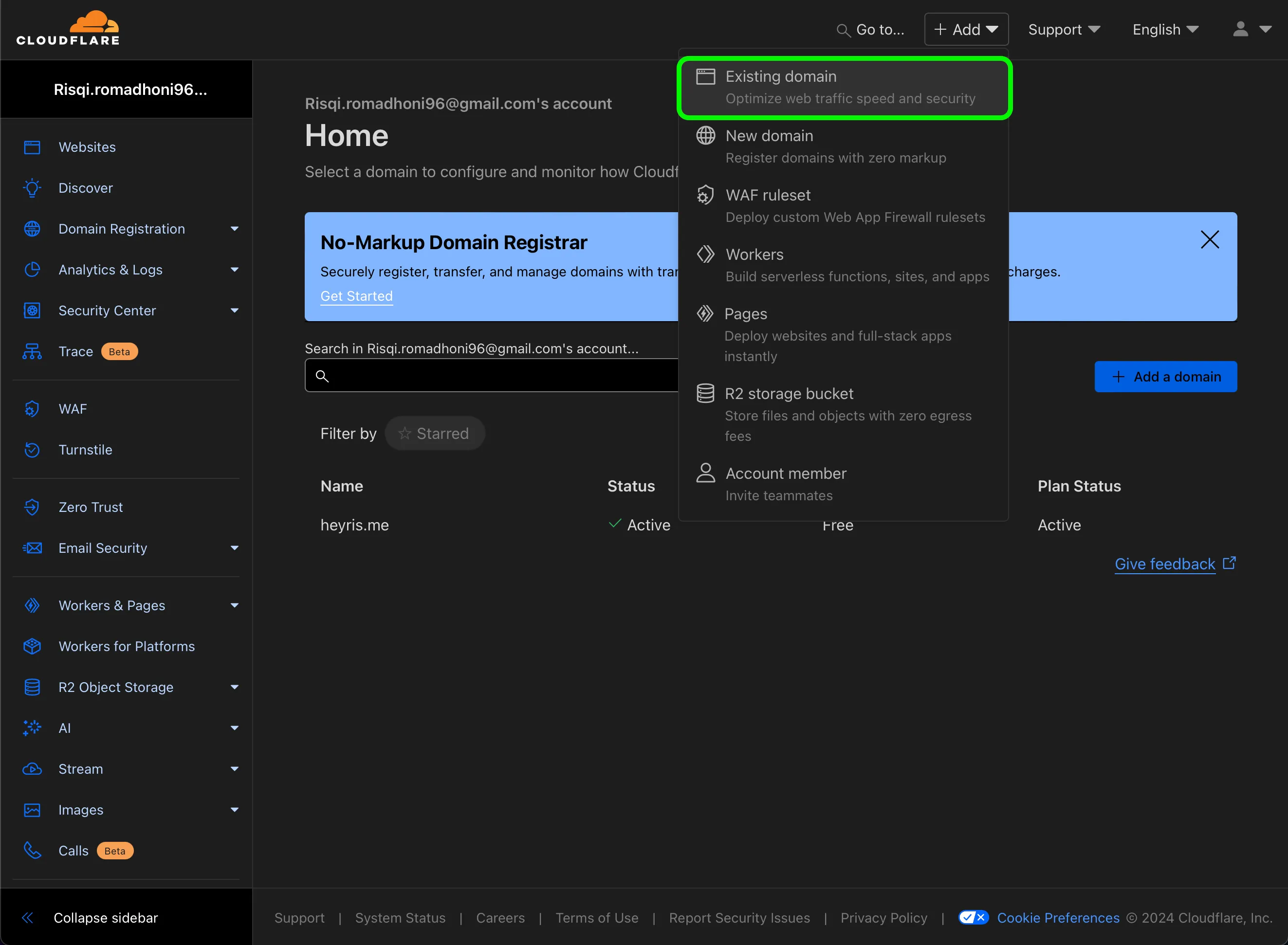 Cloudflare Transfer Domain